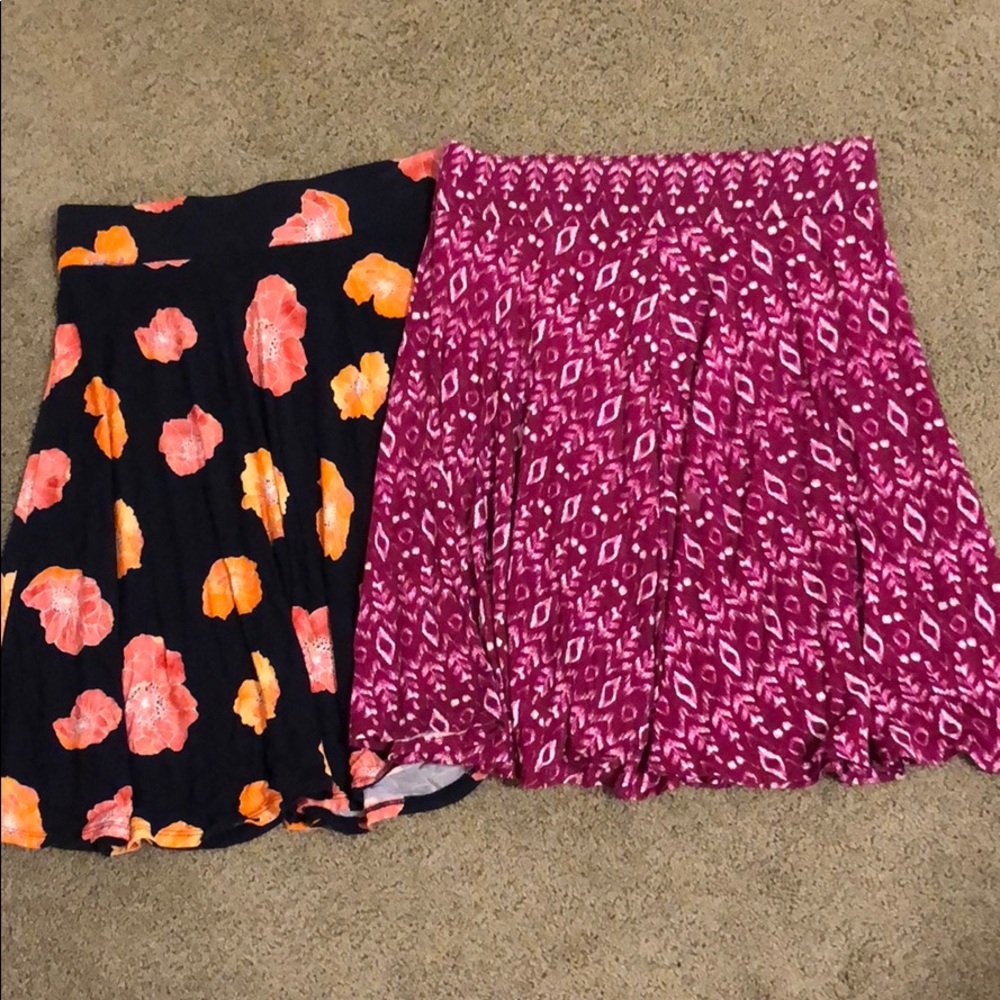 Loft Cotton Flowy Skirts- Both XS